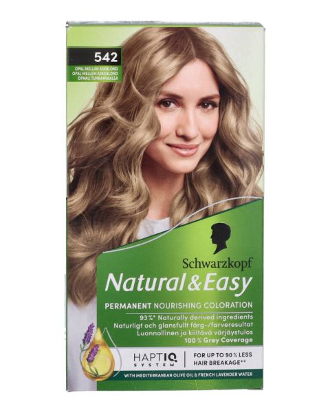 Schwarzkopf Natural & Easy 542 Opal Mellem Askeblond