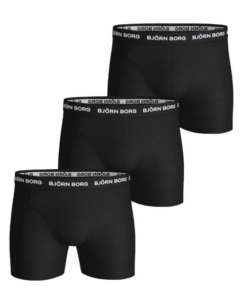 Björn Borg Essential 3-pack Cotton Strech Shorts Sort- Str. S Björn Borg Essential 3-pack Cotton Strech Shorts Sort- Str. S