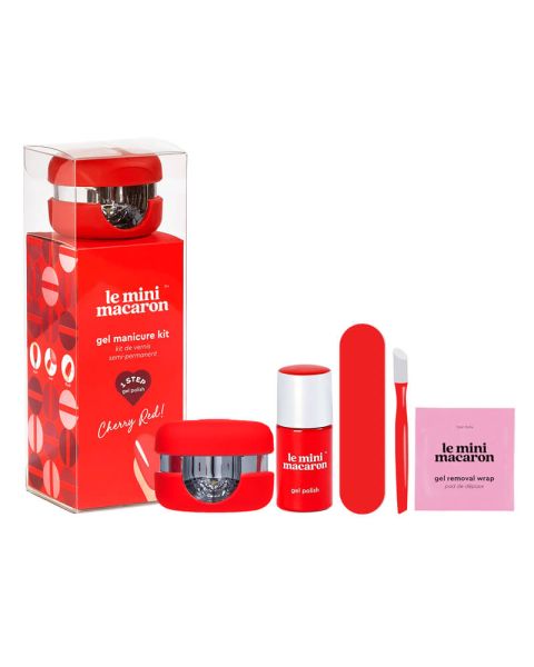 Le Mini Macaron Gel Manicure Kit Cherry Red