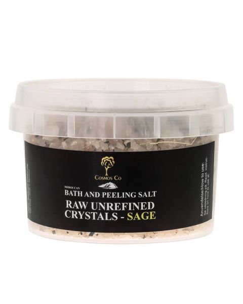 Cosmos Co Bath And Peeling Salt Raw Unrefined Crystals - Sage (U)