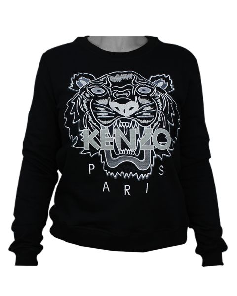 Kenzo Tiger Womans Sweatshirt Black White S